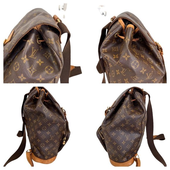 Authentic Louis Vuitton Backpack Bag Montsouris GM Monogram Used LV Handbag Vint - Picture 4 of 14
